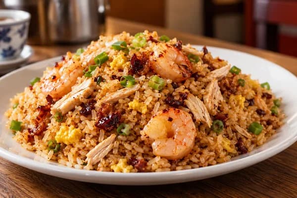 Shrimp & Shredded Chicken Fried Rice w/ XO Sauce