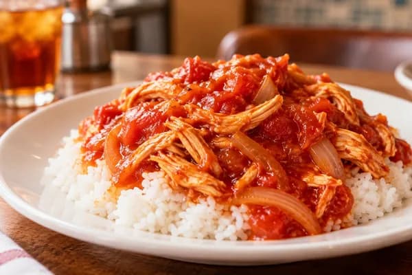 Shredded Chicken Tomato Rice