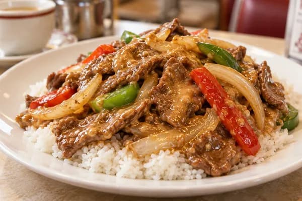 Satay Beef on Rice