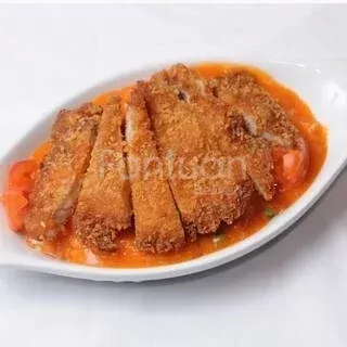 Baked Pork Chop on Rice