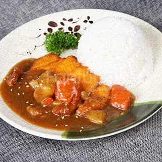 Curry Pork Chop on Steamed Rice